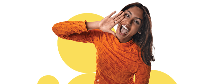 An image of a girl smiling